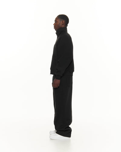COZY TRACK JACKET - BLACK