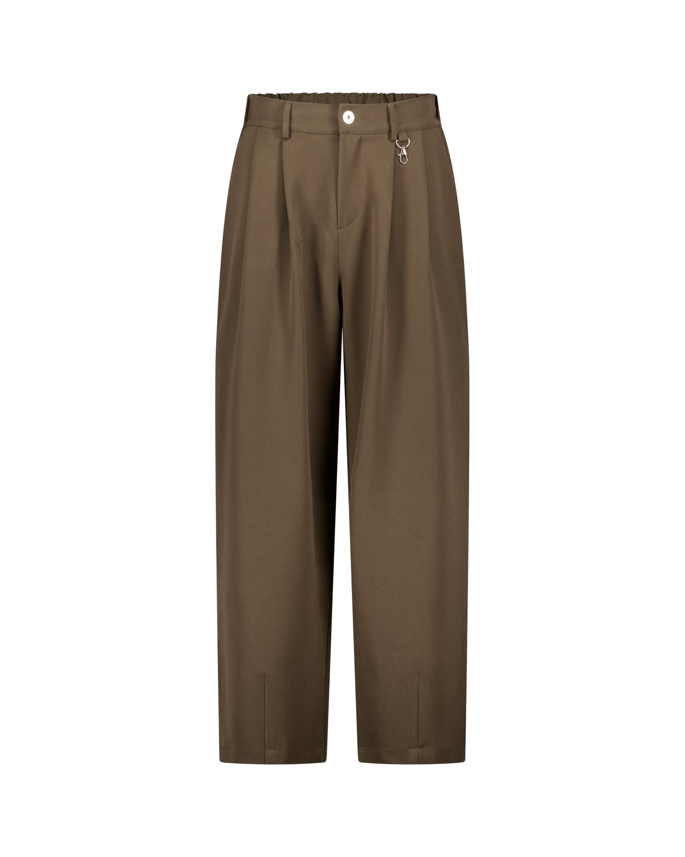 PANTALON À PINCES - MARRON