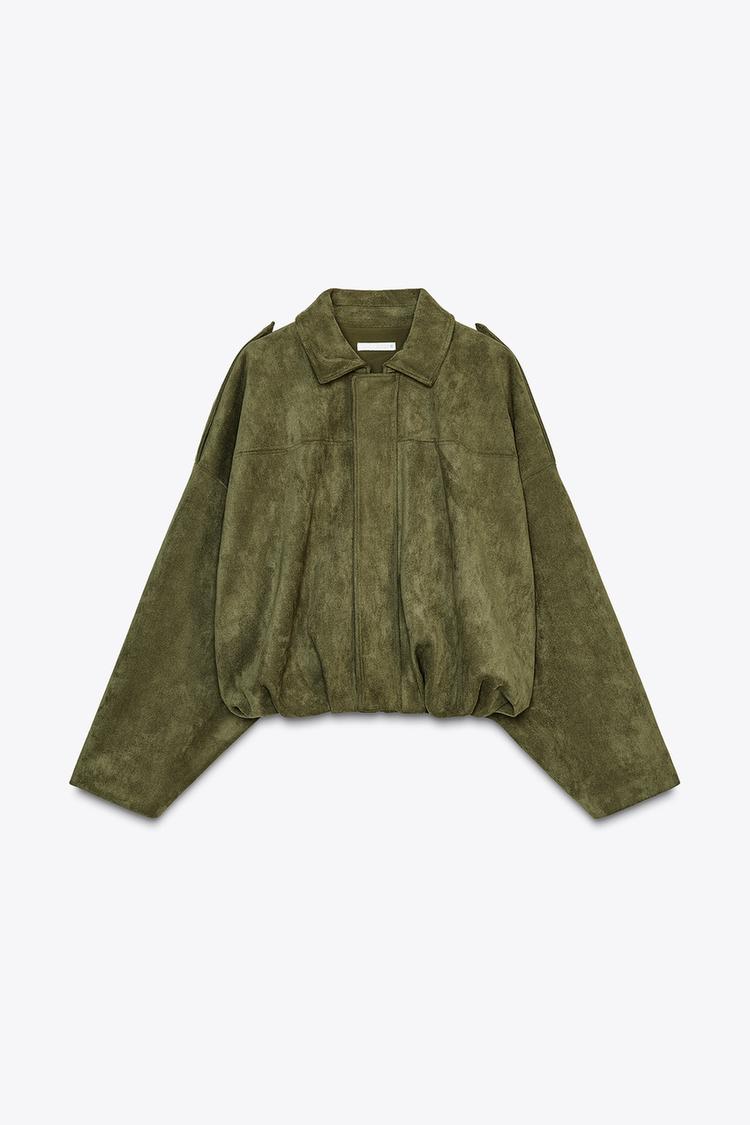 BLOUSON BOMBER EFFET DAIM