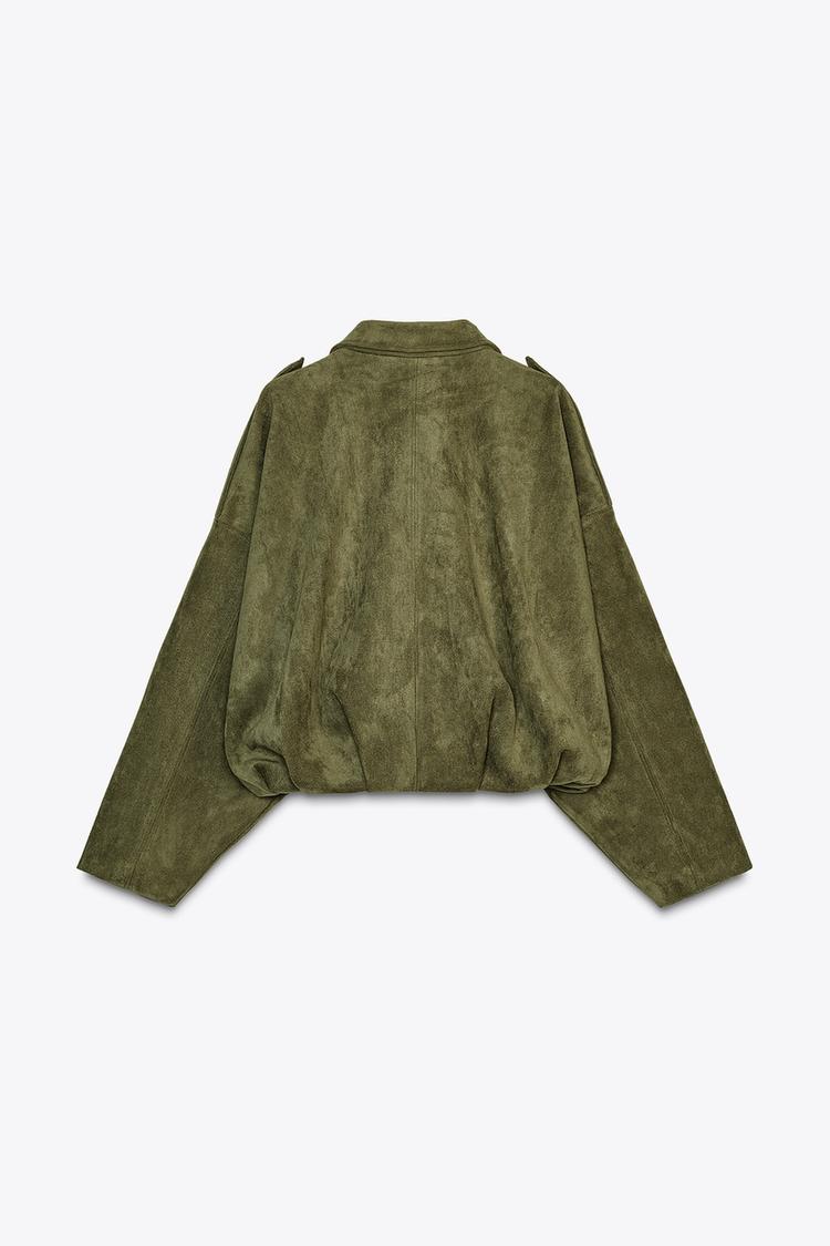BLOUSON BOMBER EFFET DAIM