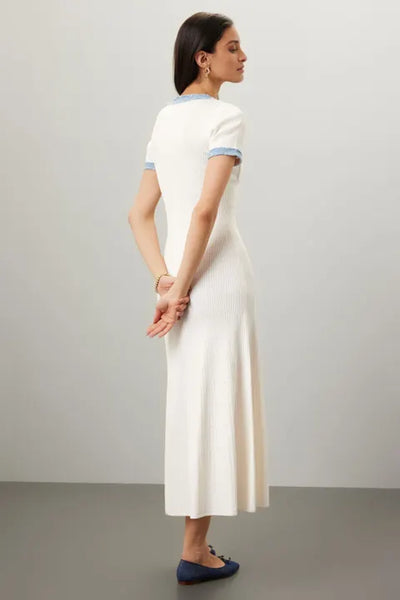 Robe tricotée à boutons dorés - 154876