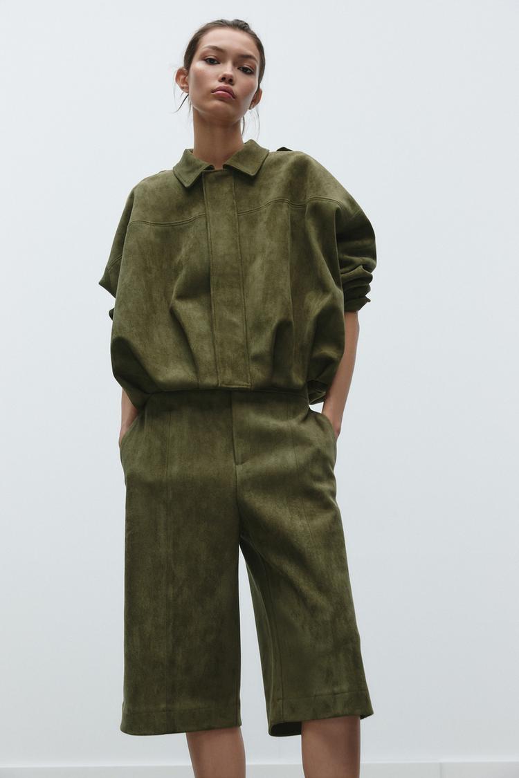 BLOUSON BOMBER EFFET DAIM