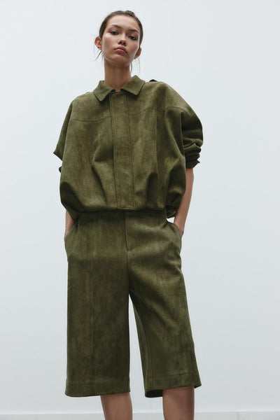 BLOUSON BOMBER EFFET DAIM