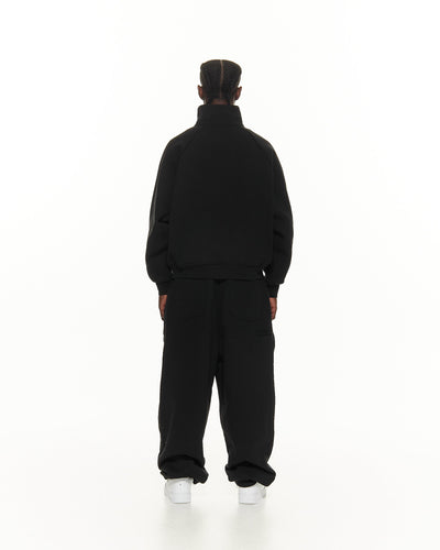 COZY TRACK JACKET - BLACK