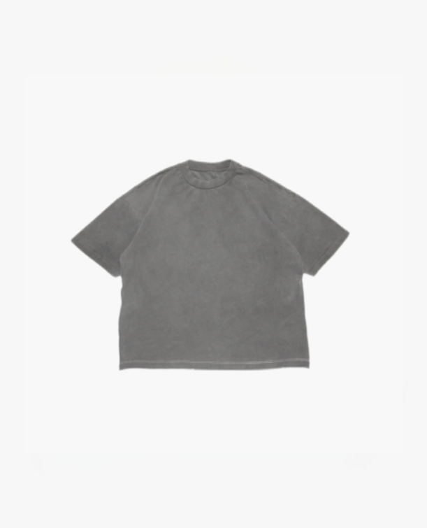 T-SHIRT SIGNATURE BLANK - GRIS DÉLAVÉ