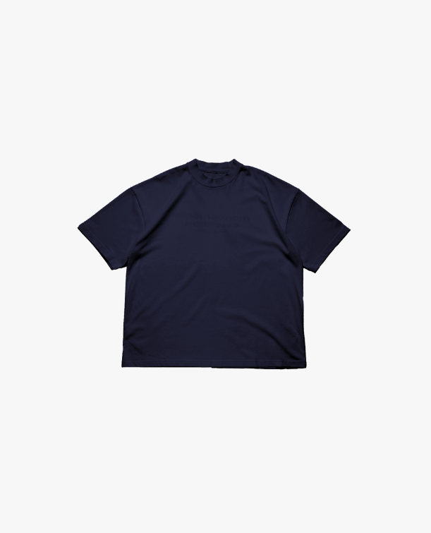 T-SHIRT SIGNATURE BLANK - BLEU MARINE