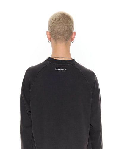 T-SHIRT MANCHES LONGUES - NOIR DÉLAVÉ