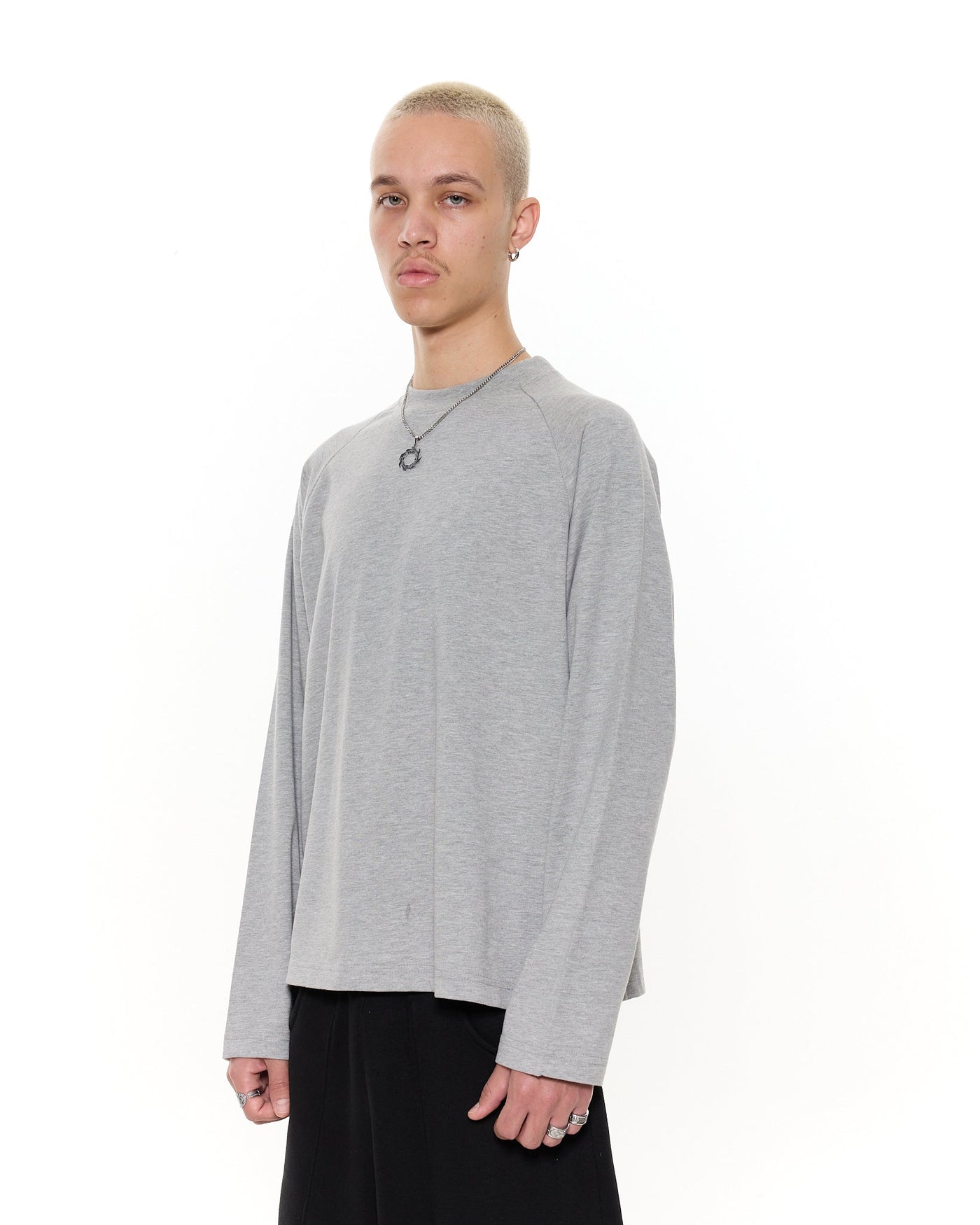 T-SHIRT MANCHES LONGUES - GRIS