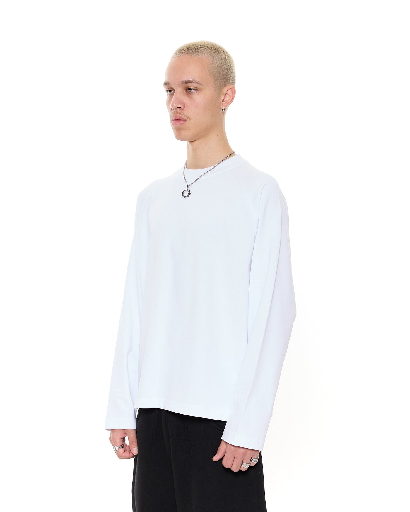 T-SHIRT MANCHES LONGUES - BLANC