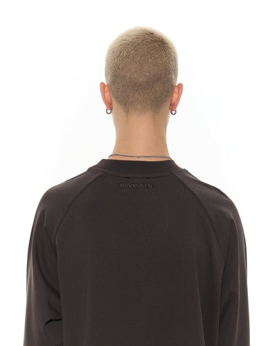 T-SHIRT MANCHES LONGUES - CAFÉ