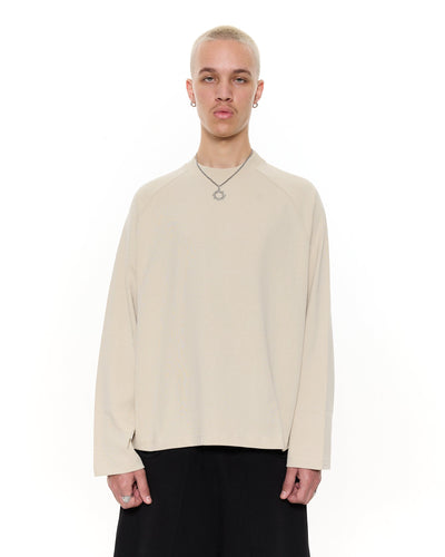 T-SHIRT MANCHES LONGUES - BEIGE