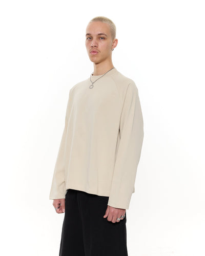 T-SHIRT MANCHES LONGUES - BEIGE