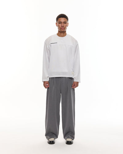 PANTALON À PINCES - GRIS