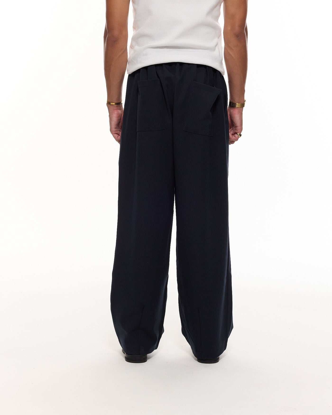 PANTALON À PINCES - BLEU MARINE