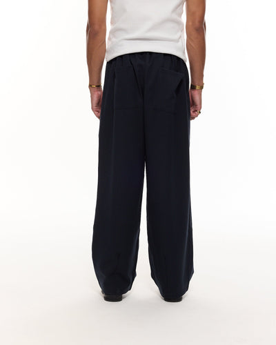 PANTALON À PINCES - BLEU MARINE