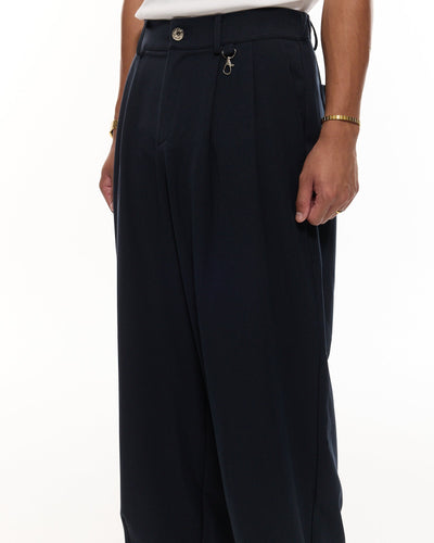 PANTALON À PINCES - BLEU MARINE