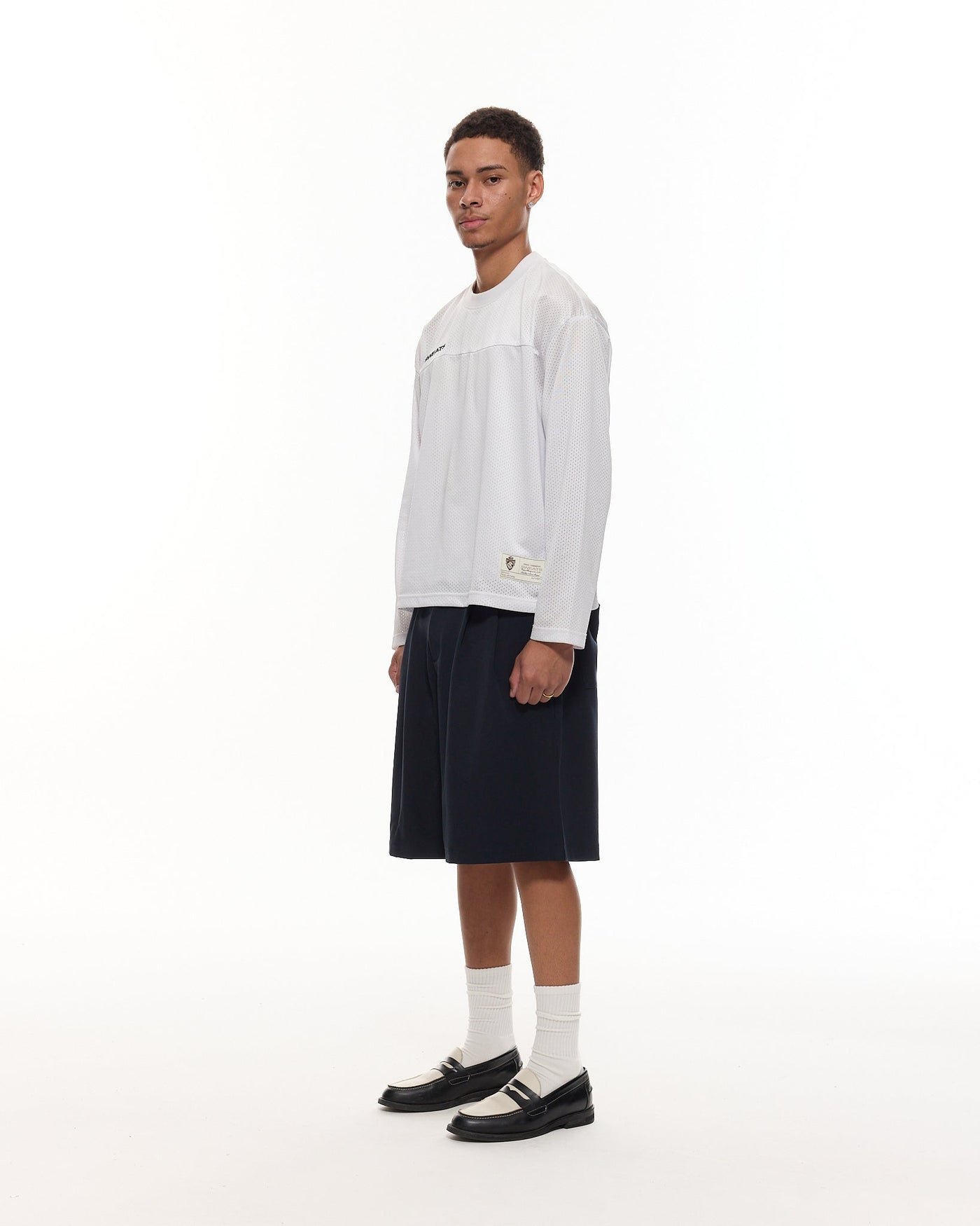 SHORT À PINCE - BLEU MARINE