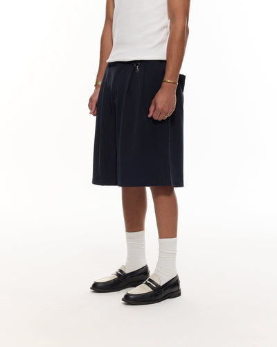 SHORT À PINCE - BLEU MARINE