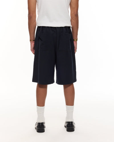 SHORT À PINCE - BLEU MARINE