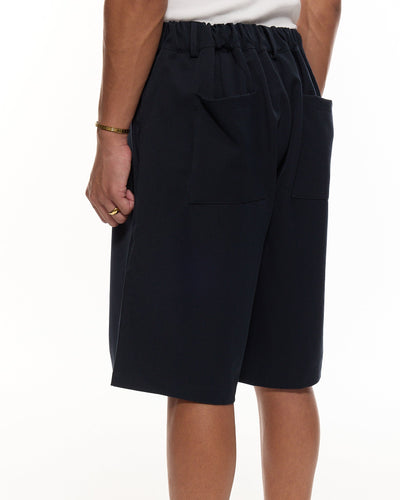SHORT À PINCE - BLEU MARINE