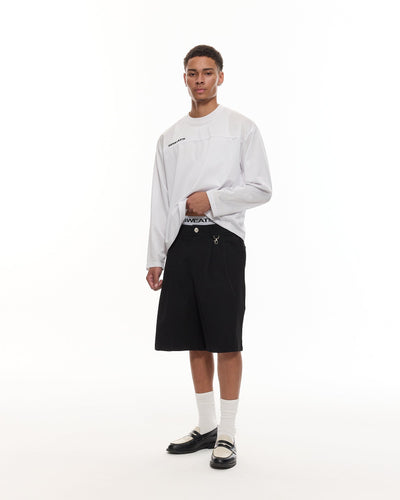 SHORT À PINCE - NOIR