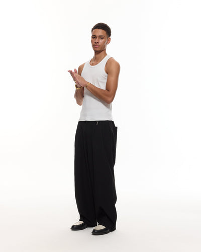 PANTALON À PINCES - NOIR