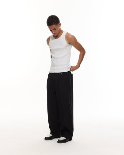PANTALON À PINCES - NOIR