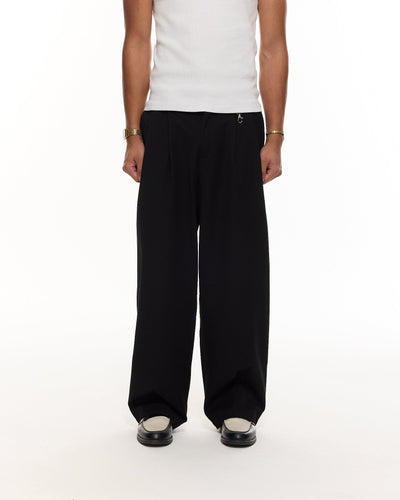 PANTALON À PINCES - NOIR