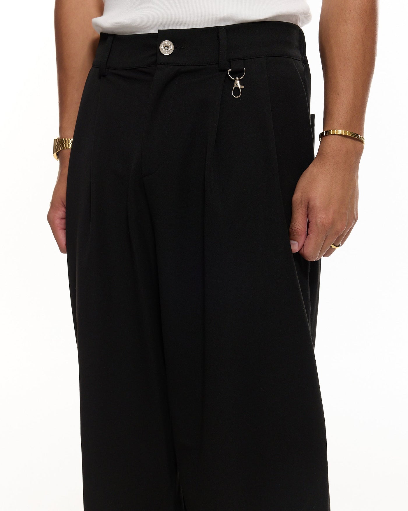 PANTALON À PINCES - NOIR