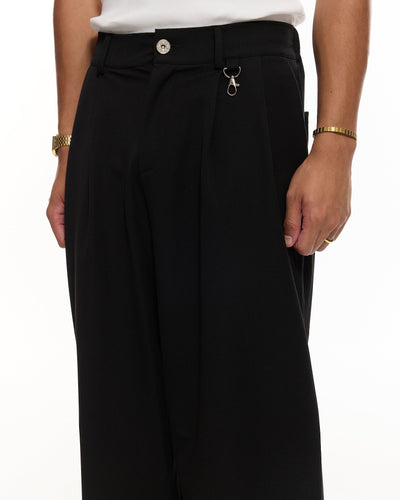 PANTALON À PINCES - NOIR