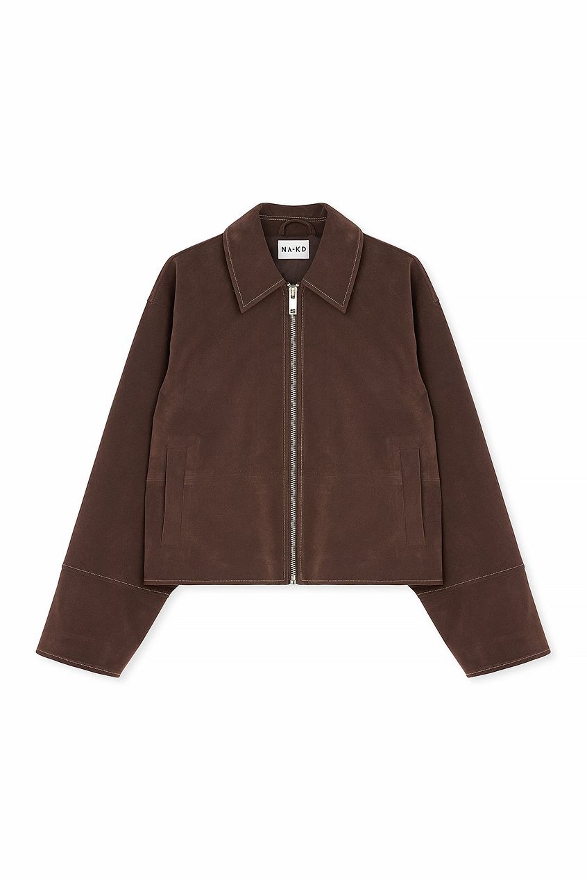VESTE ZIPPÉ EN FAUX DAIM