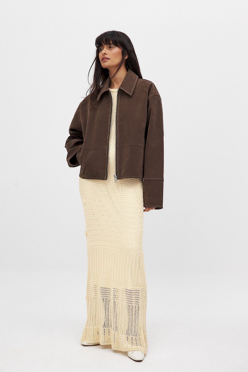 VESTE ZIPPÉ EN FAUX DAIM