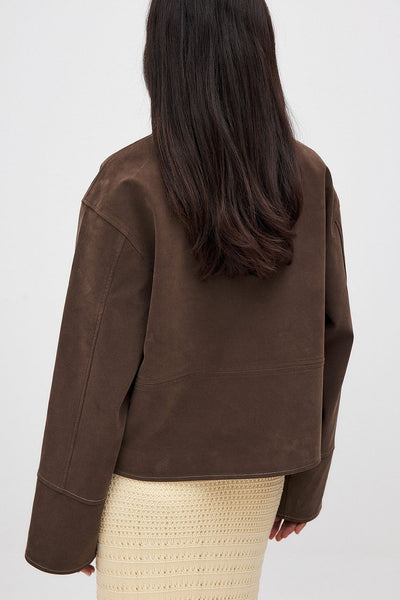 VESTE ZIPPÉ EN FAUX DAIM